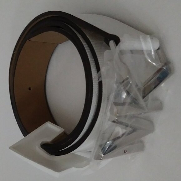 Michael Kors White Monogram XL Belt